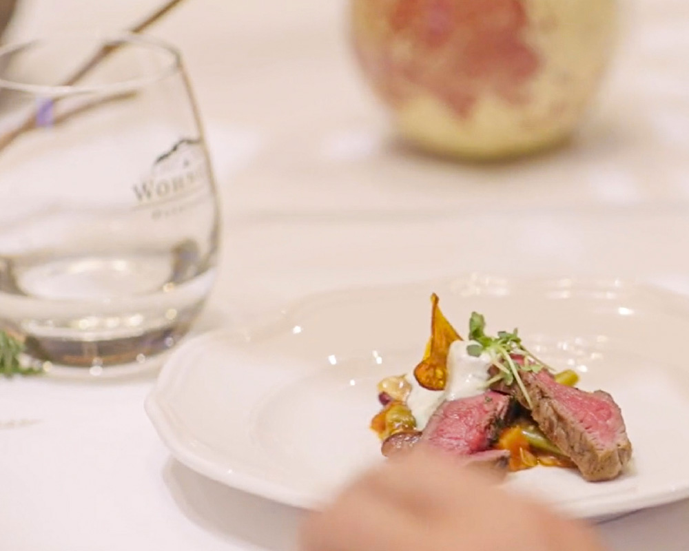 Food Close-Up Mittagsmenü im Restaurant im WohnGut Osterseifen