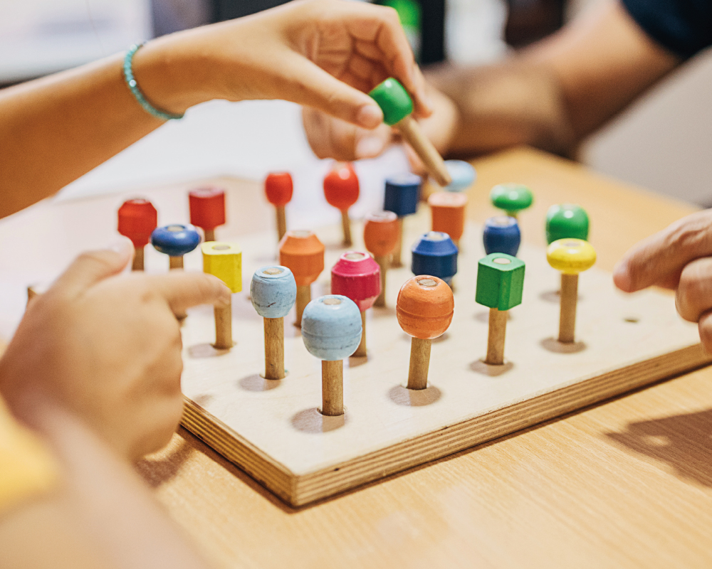 Geschicklichkeitsspiel in der Ergotherapie im WohnGut Osterseifen