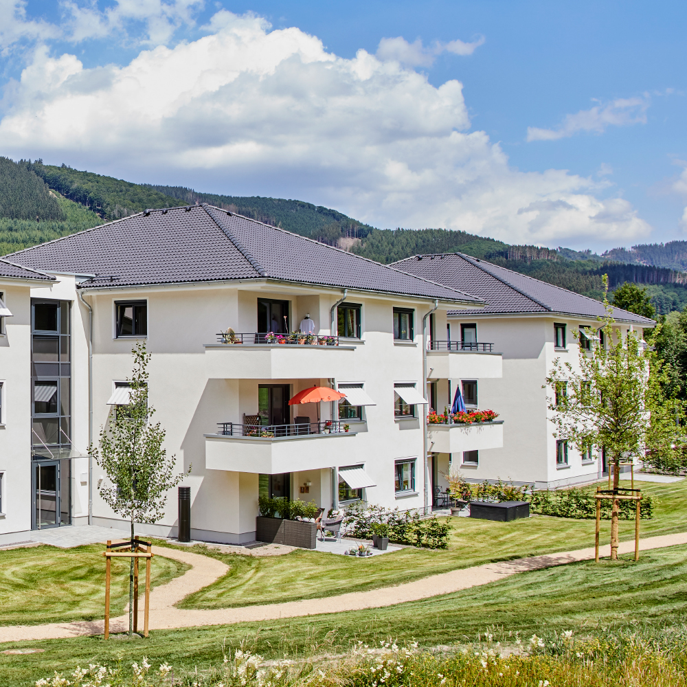 Außenansicht Häuser Service-Wohnen im WohnGut Saalhausen