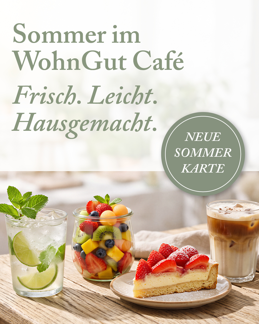 WohnGut Osterseifen Sommerkarte Café